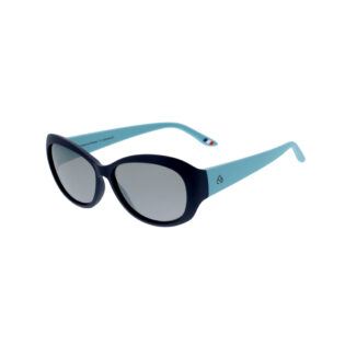 Lunettes de soleil ovales marine et bleu clair
