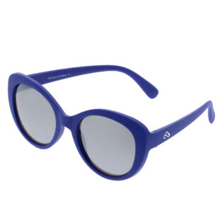 Lunettes de soleil rondes hautes bleues